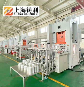 Mitsubishi PLC Servo Aluminium Food Container Machine with 180-260mm Slide Strokes