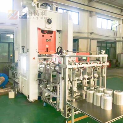 Mitsubishi PLC Mitsubishi Inverter Aluminium Container Making Machine With SMC Pneumatic Parts