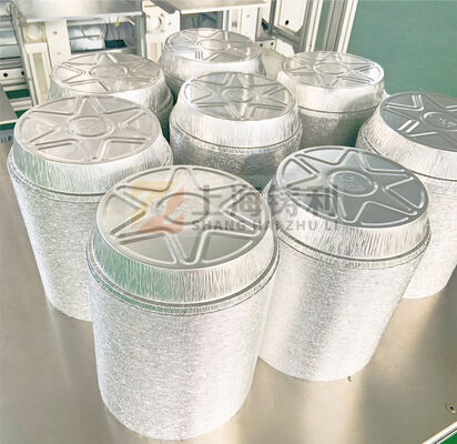 Mitsubishi PLC Controlled Pneumatic SMC Aluminium Container Making Machine 180-260 mm Stroke